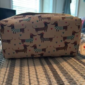 Cute Dachshund Print Cosmetic Bag